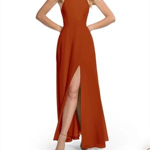 Azazie Clarice Bridesmaid Dress in Parpika (Orange)